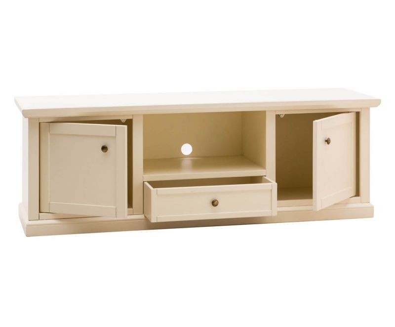 Porta tv 2 ante legno shabby avorio 160x46x56 - Mobili 2G