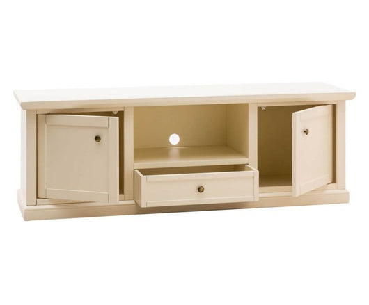 Porta tv 2 ante legno shabby avorio 160x46x56 - Mobili 2G