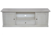 Porta tv 2 ante legno shabby bianco anticato 160x46x56 - Mobili 2G