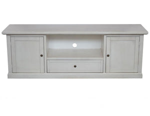Porta tv 2 ante legno shabby bianco anticato 160x46x56 - Mobili 2G
