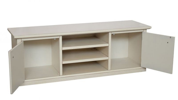 Porta tv 2 ante legno shabby bianco decori 160x46x56 - Mobili 2G