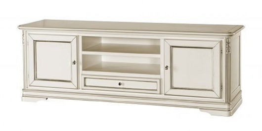 Porta tv 2 ante shabby in legno bianco/oro l.181 p.52 h.65 - Mobili 2G