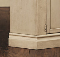 Porta tv 2 in legno shabby ad angolo avorio patinato 70x70x75 - Mobili 2G