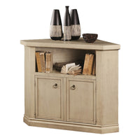 Porta tv 2 in legno shabby ad angolo avorio patinato 70x70x75 - Mobili 2G