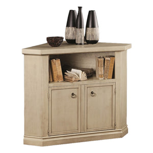 Porta tv 2 in legno shabby ad angolo avorio patinato 70x70x75 - Mobili 2G