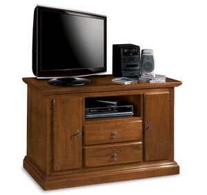 Porta tv 2 porte 2 cassetti legno grezzo 110x45x68 (5001) - Mobili 2G