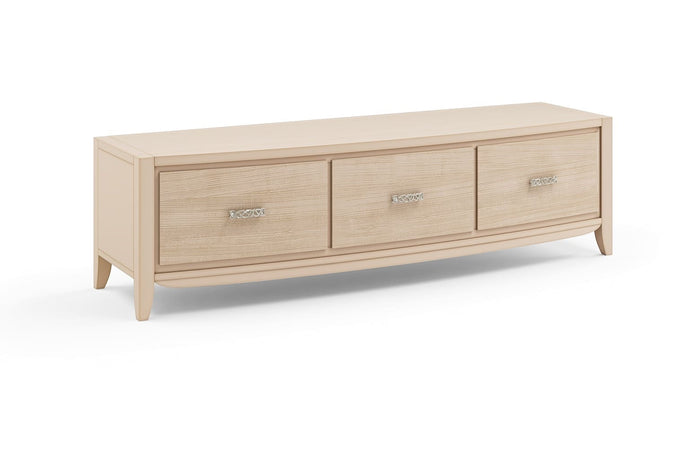 Porta tv 3 cassetti in legno con decoro onda l.180 p.51 h.50 - Mobili 2G