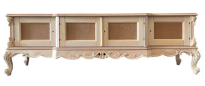 Porta tv 4 ante classico barocco legno grezzo 190x45x70 - Mobili 2G
