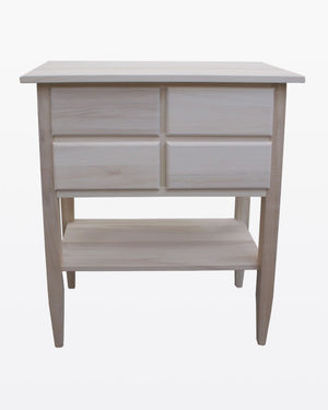 Porta tv 4 cassetti 1 ripiano legno grezzo 68x39x80 (972) - Mobili 2G