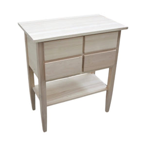 Porta tv 4 cassetti 1 ripiano legno grezzo 68x39x80 (972) - Mobili 2G