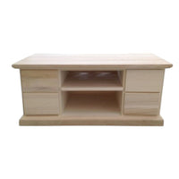 Porta tv 4 cassetti arte povera in legno grezzo  l.120 p.53 h.53 (982) - Mobili 2G