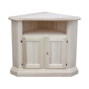 Porta tv ad angolo in legno massello arte povera 73x73 (927) - Mobili 2G