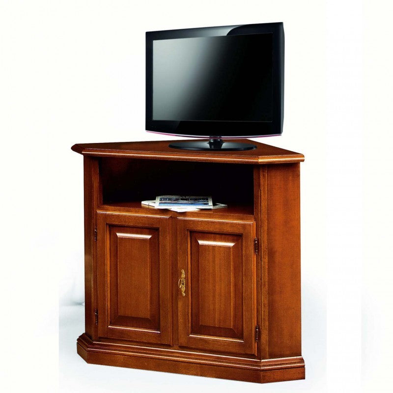 Porta tv ad angolo in legno massello arte povera l.73x73 (208) - Mobili 2G