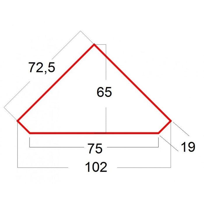 Porta tv ad angolo in legno massello arte povera l.73x73 (208) - Mobili 2G