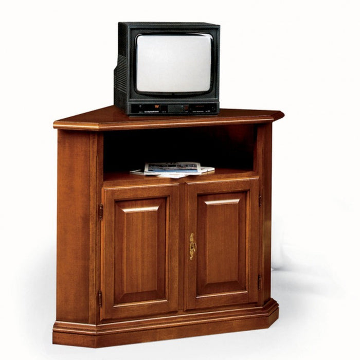 Porta tv ad angolo in legno massello arte povera l.73x73 (208) - Mobili 2G