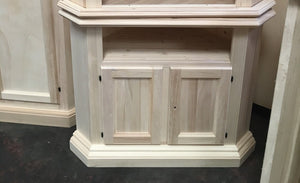 Porta tv angolare in legno classico 2 porte grezzo l.73 x 73 h.83 (208) - Mobili 2G