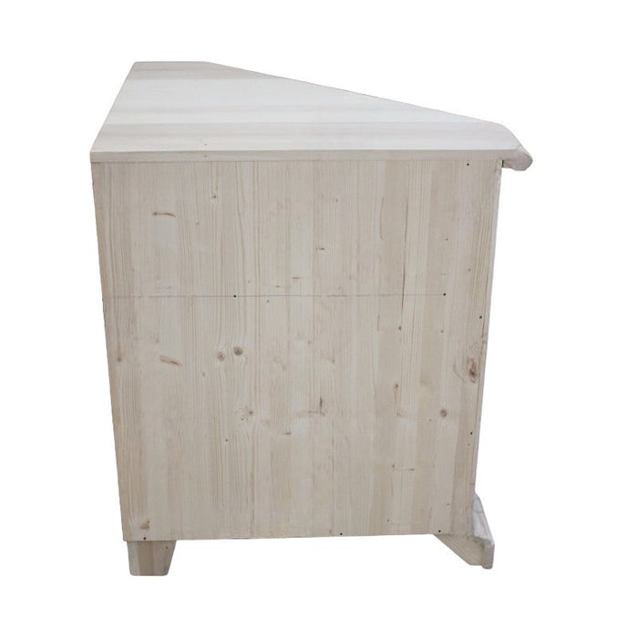 Porta tv angolare in legno classico 2 porte grezzo l.73 x 73 h.83 (208) - Mobili 2G