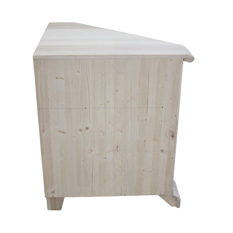 Porta tv angolare in legno classico 2 porte grezzo l.73 x 73 h.83 (208) - Mobili 2G