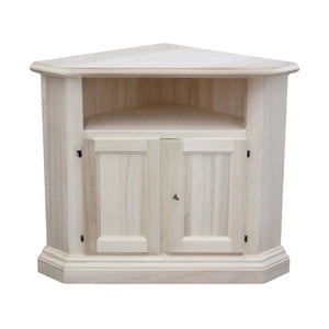 Porta tv angolare in legno classico 2 porte grezzo l.73 x 73 h.83 (208) - Mobili 2G