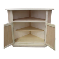 Porta tv angolare in legno classico 2 porte grezzo l.73 x 73 h.86 (927) - Mobili 2G