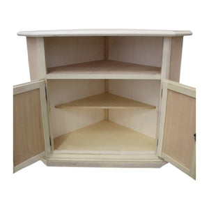 Porta tv angolare in legno classico 2 porte grezzo l.73 x 73 h.86 (927) - Mobili 2G