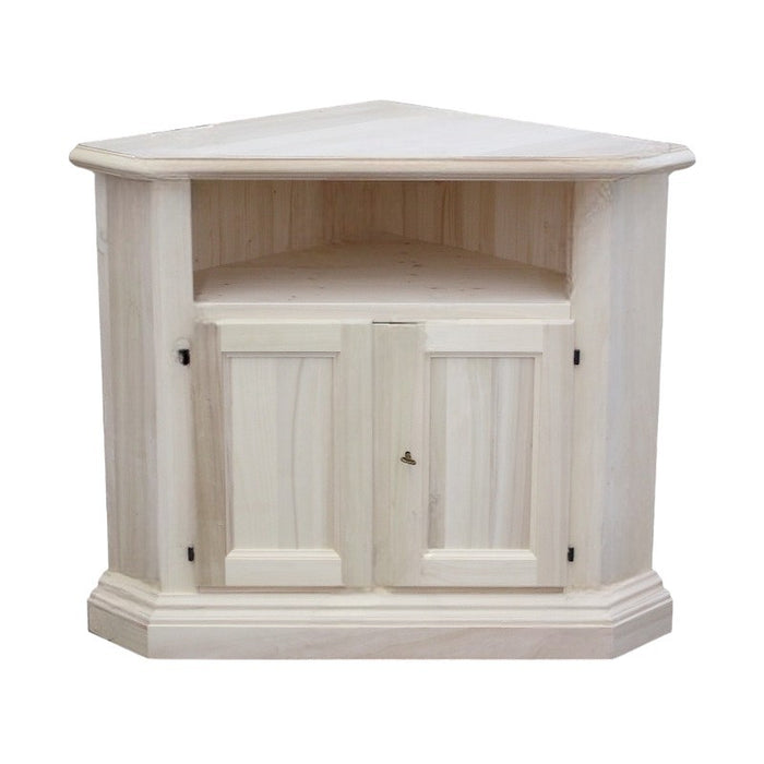 Porta tv angolare in legno classico 2 porte grezzo l.73 x 73 h.86 (927) - Mobili 2G