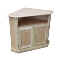 Porta tv angolare in legno classico 2 porte grezzo l.73 x 73 h.86 (927) - Mobili 2G