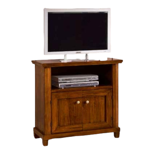 Porta tv arte povera in legno 2 porte tinta noce l.87 p.40 h.82