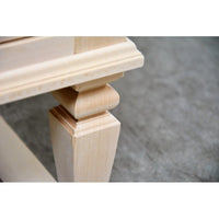 Porta tv classico 2 cassetti 1 ribalta in legno grezzo  l.100 p.51 h.75 - Mobili 2G