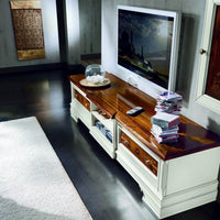 Porta tv classico 2 cassetti legno shabby bicolore  200x52x50 - Mobili 2G