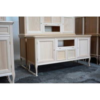 Porta tv classico 2 porte 2 cassetti in legno grezzo l.140 p.45 h.70 - Mobili 2G