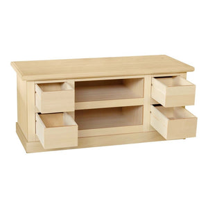 Porta tv classico 4 cassetti 2 vani tinta noce 120x50x53 - Mobili 2G