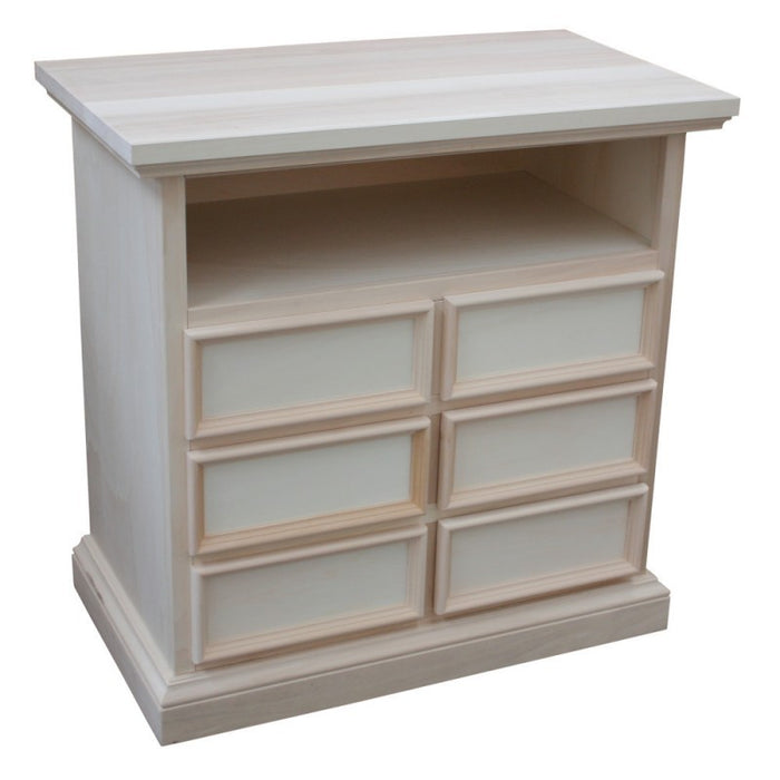 Porta tv classico 6 cassetti 1 vano tinta noce 83x47x84 - Mobili 2G