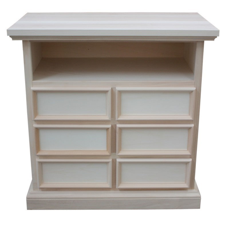 Porta tv classico 6 cassetti 1 vano tinta noce 83x47x84 - Mobili 2G