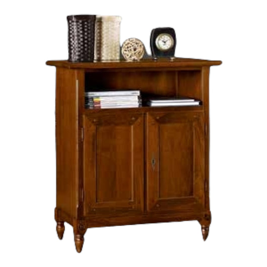 Porta tv classico arte povera in legno 2 porte tinta noce l.81 p.43 h.94