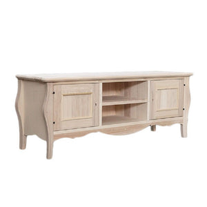 Porta tv  classico in legno bombato 2 porte grezzo l.160 p.50 h.61 (3084) - Mobili 2G