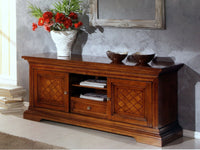 Porta tv in legno 2 ante scorrevoli noce bassano l.169 p.53 h.75