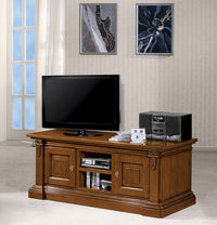 Porta tv in legno 2 porte arte povera tinta noce 158x60x62 (401) - Mobili 2G