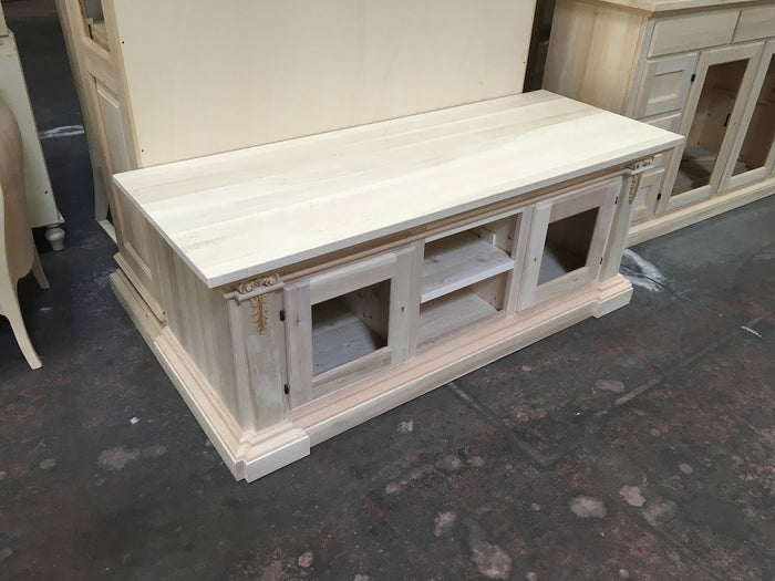 Porta tv in legno 2 porte arte povera tinta noce 158x60x62 (401) - Mobili 2G