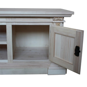 Porta tv in legno 2 porte arte povera tinta noce 158x60x62 (401) - Mobili 2G