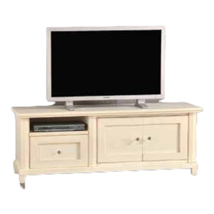 Porta tv in legno 2 porte shabby avorio l.160 p.45 h.57