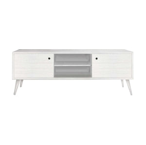 Porta tv in legno abete spazzolato bianco 160x45x55 (883) - Mobili 2G