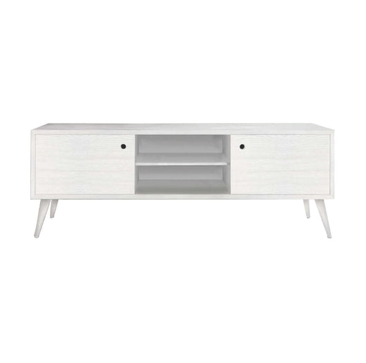 Porta tv in legno abete spazzolato bianco 160x45x55 (883) - Mobili 2G