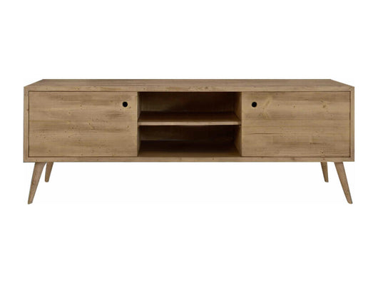Porta tv in legno abete spazzolato naturale 160x45x55 (884) - Mobili 2G