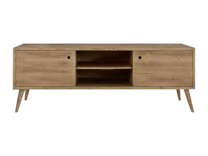 Porta tv in legno abete spazzolato naturale 160x45x55 (884) - Mobili 2G