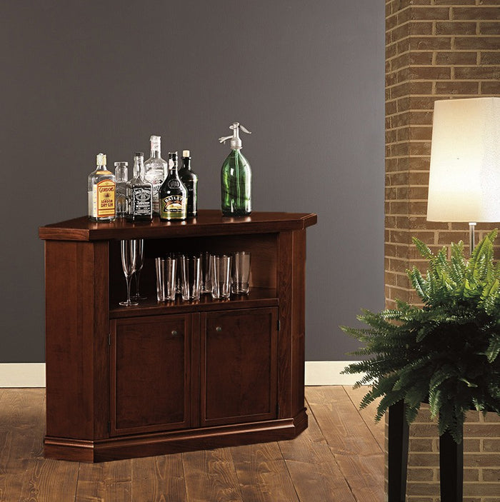 Porta tv in legno arte povera ad angolo tinta noce 72x63xh80 (376) - Mobili 2G