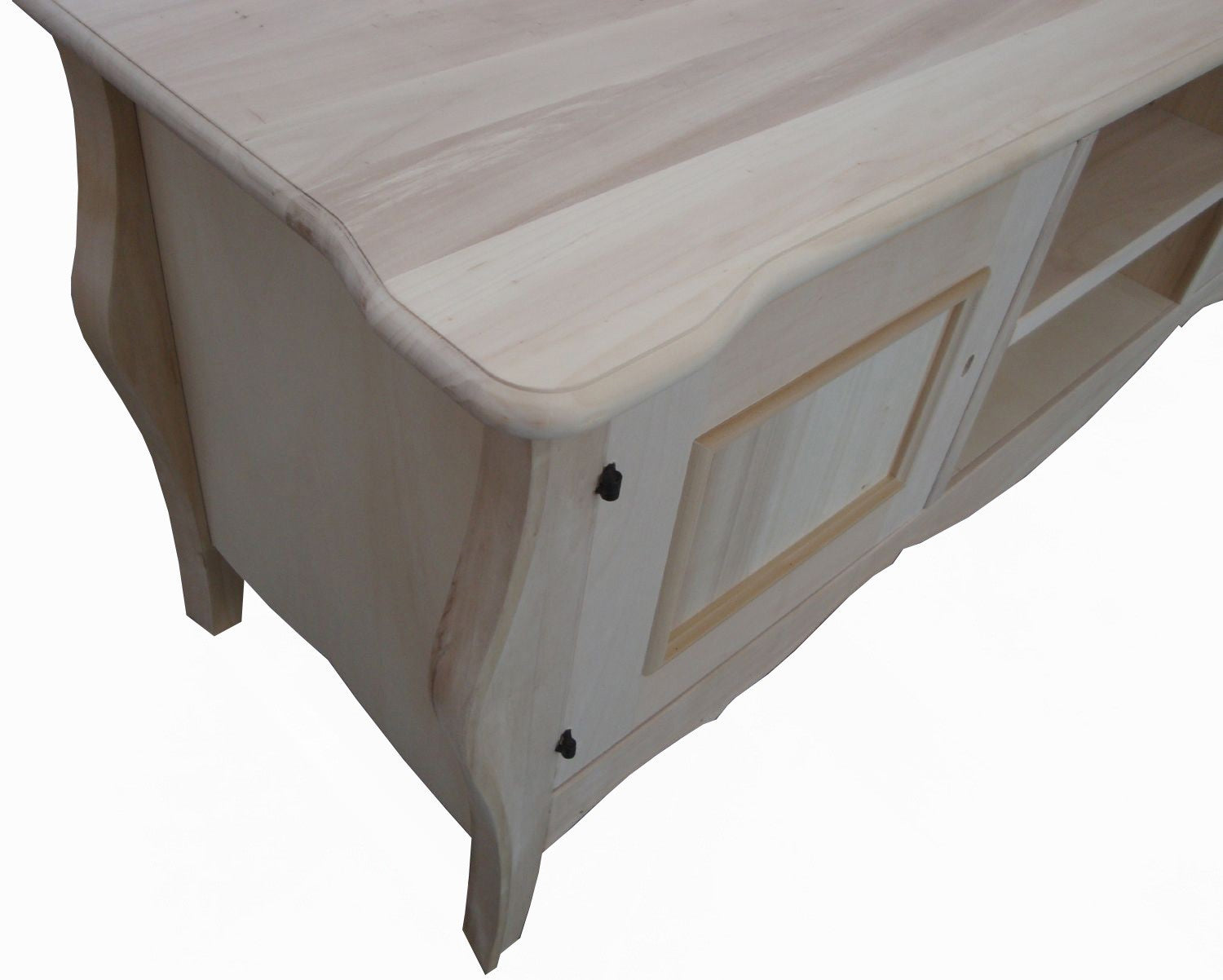 Porta tv in legno bombato 2 ante grezzo  l.160 p.50 h.61 (3084) - Mobili 2G