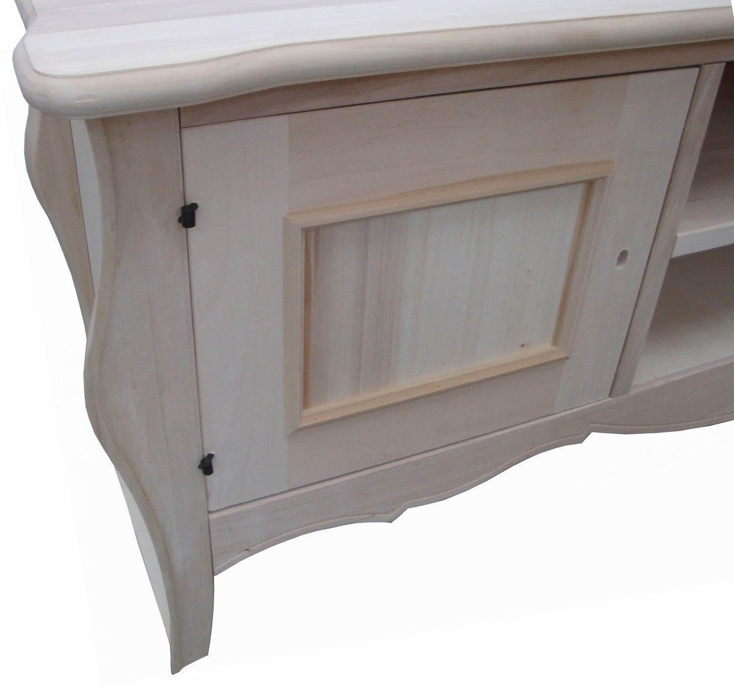 Porta tv in legno bombato 2 ante grezzo  l.160 p.50 h.61 (3084) - Mobili 2G