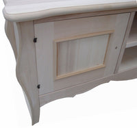 Porta tv in legno bombato 2 ante grezzo  l.160 p.50 h.61 (3084) - Mobili 2G