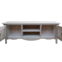 Porta tv in legno bombato 2 ante grezzo  l.160 p.50 h.61 (3084) - Mobili 2G